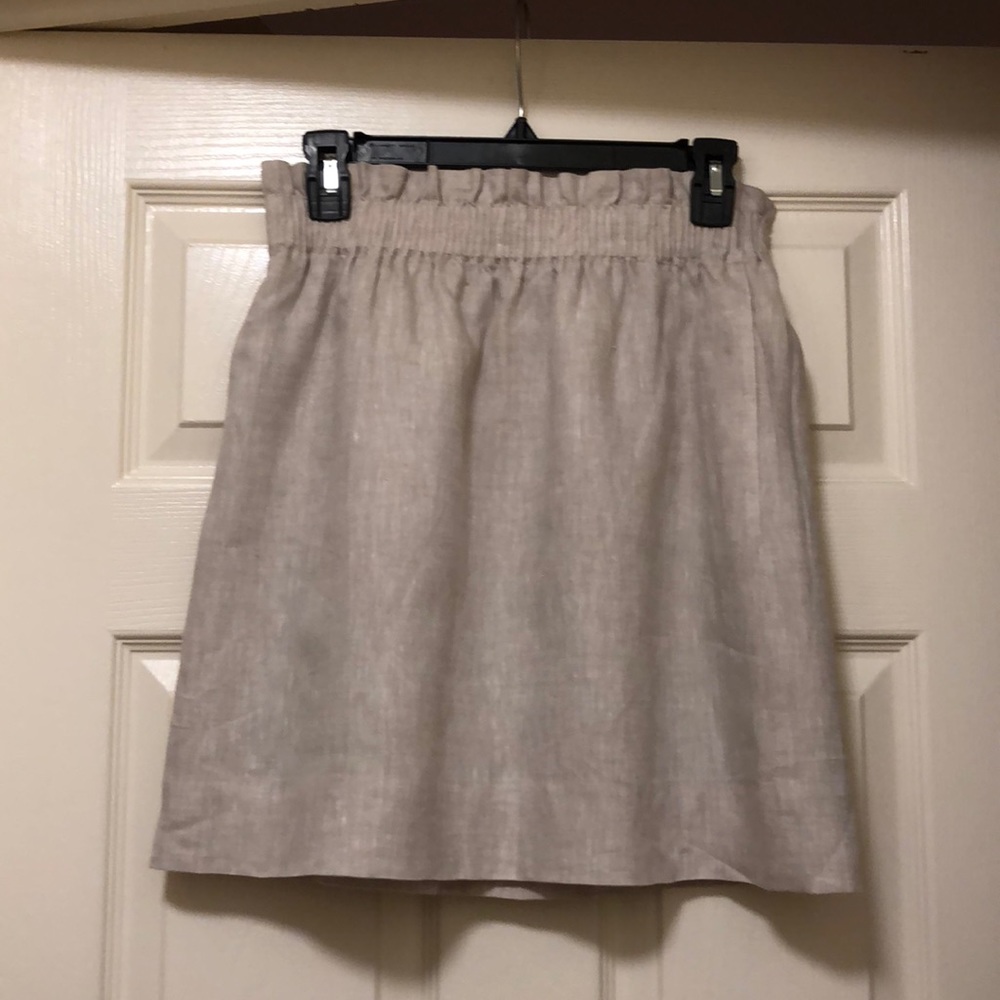J. Crew Linen Paper Bag Skirt